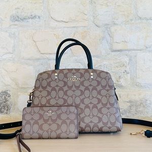 Coach signature large Lillie satchel&wallet set NWT Authentic